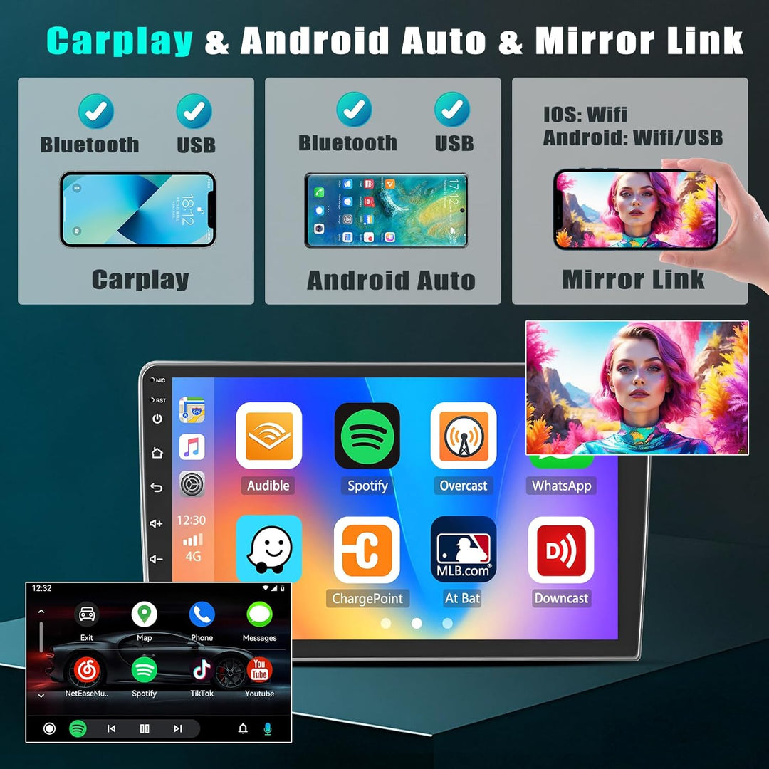 2+64GB Android Autoradio für Toyota Rush Daihatsu Terios 2006-2016 Wireless Carplay Android Auto, 9"