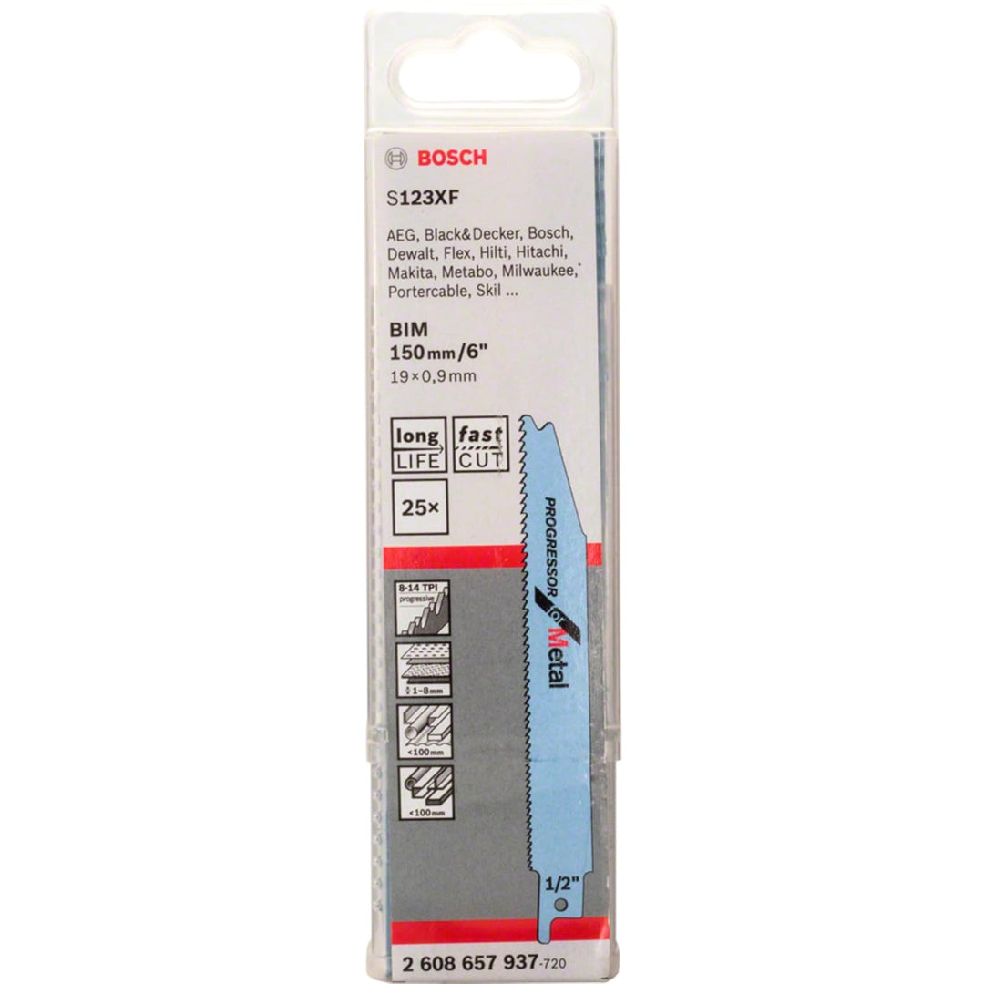 Bosch Professional 2608657937 Säbelsägeblätter - S 123 XF, 25 teilig