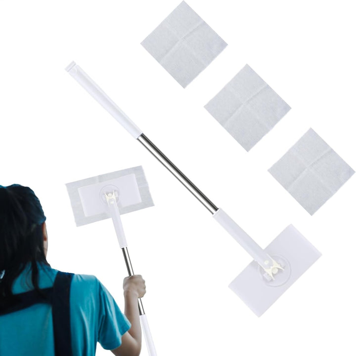 Handgehaltener Mop | Mini Mopp Für Badezimmer,Besenkompatible Mopptücher Bodenreiniger,70 cm Länge f