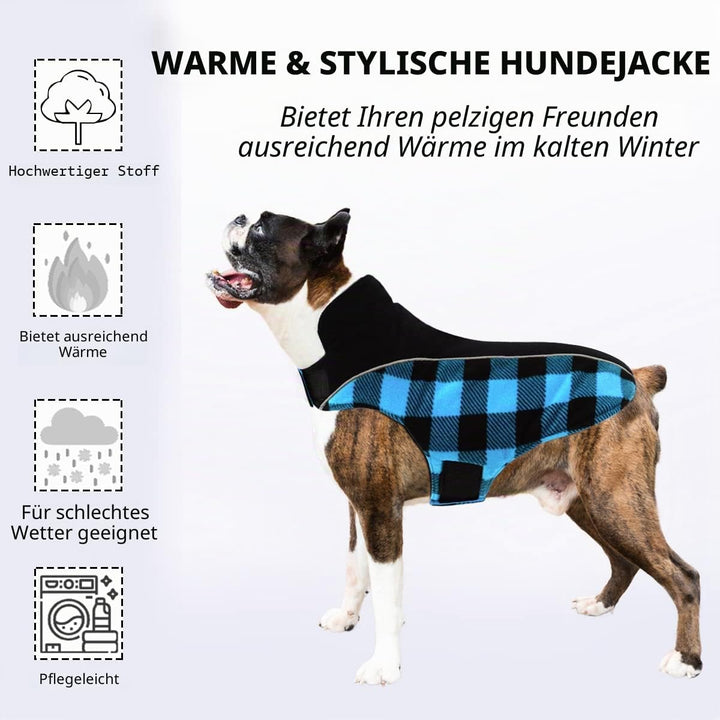 CITÉTOILE Warme Hundemantel Winter, Hundemantel mit Bauchschutz, Wintermantel für Hunde mit Reflekti