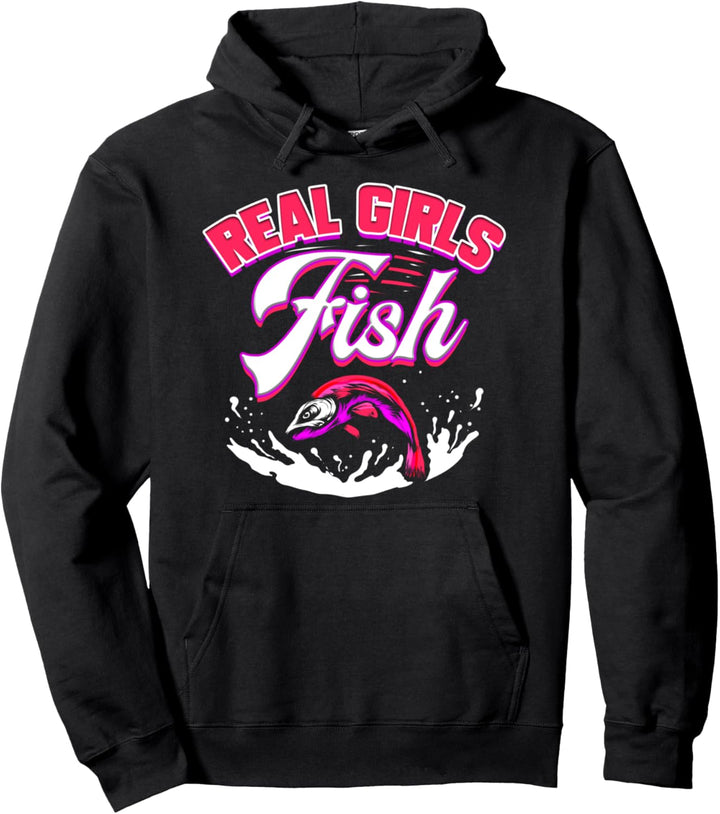 Angler Mädels Geschenk für Fischer Freundin Angeln Ehefrau Pullover Hoodie