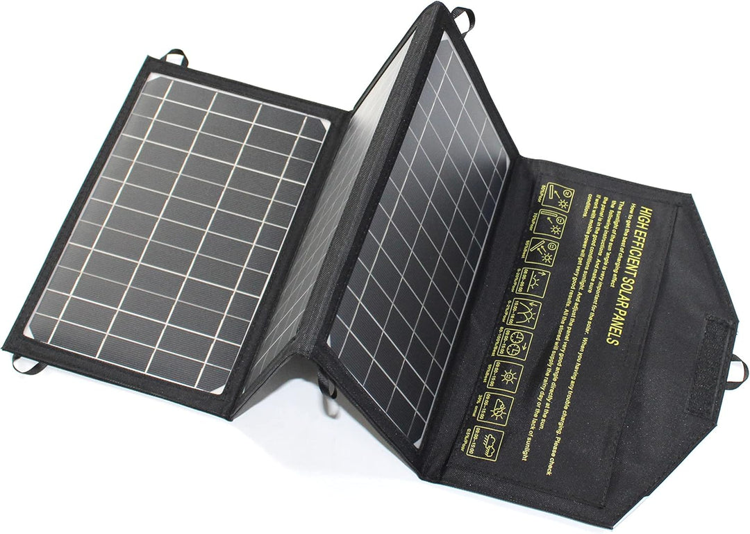 Faltbares Solar Ladegerät 21W 5V/4,8A Maximale Monokristallines Solarpanel Ladegerät 2USB-Anschlüsse