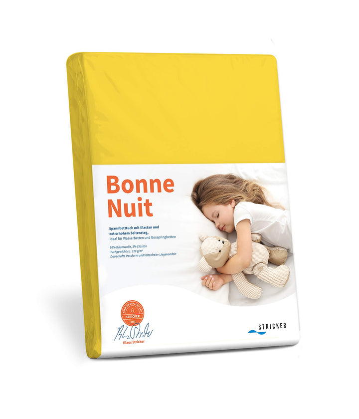 Bonne Nuit Elastan Spannbetttuch Baumwolle Stretch 220 g/m²- Steghöhe bis 40 cm Bettlaken für Boxspr
