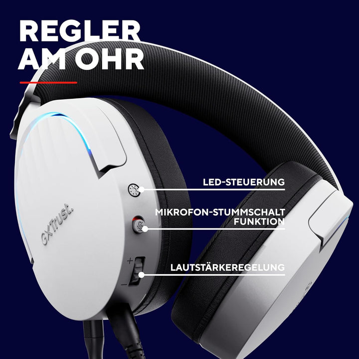 Trust Gaming GXT 490W Fayzo Gaming Headset USB 7.1 Surround Sound, 50mm Treiber, 35% Recyclingkunsts