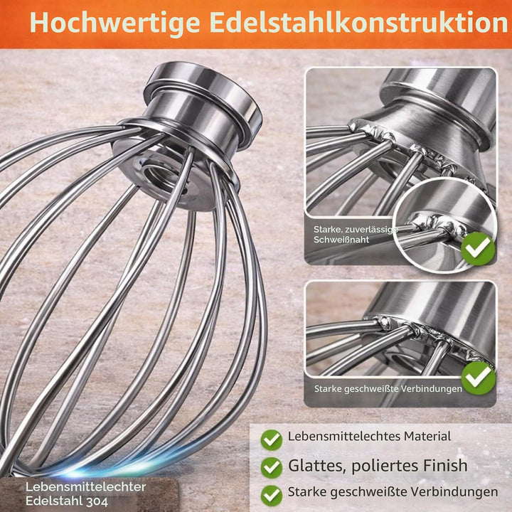Poweka K45WW Schneebesen aus Edelstahl für KitchenAid
