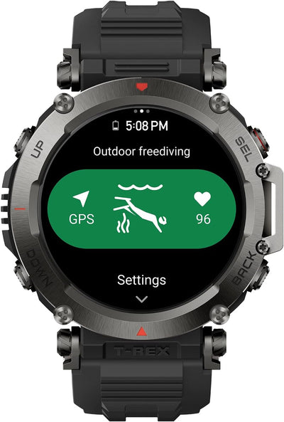 Amazfit T-Rex Ultra Outdoor Smartwatch, Dual-Band GPS, Routen-Import & 6 Navigation, Freitauch-Unter