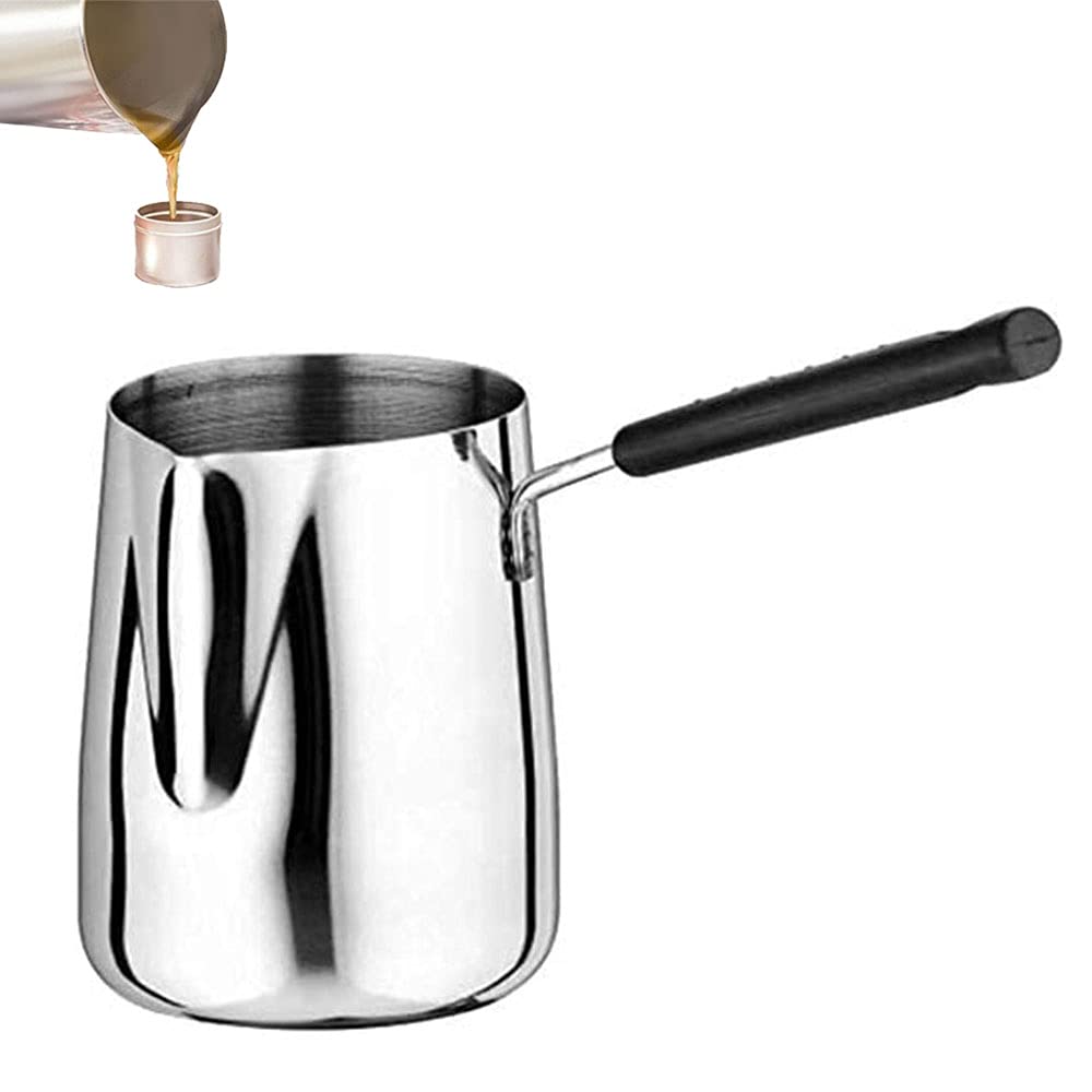 Edelstahl Türkische Kaffeekanne, Mokkakanne, Aufschäum-Milchkännchen, Türkische Kaffeekanne mit Grif