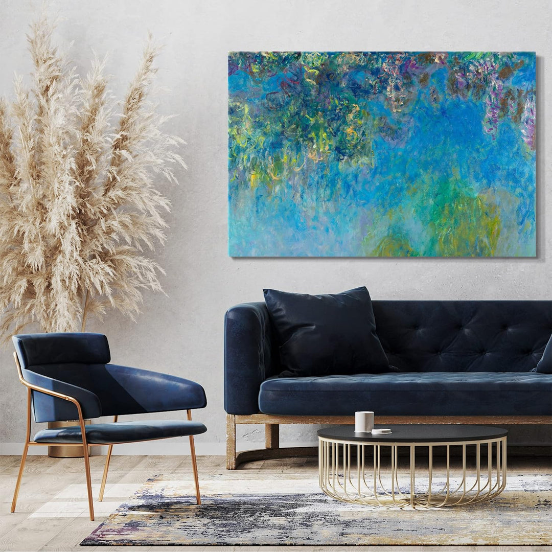 Printed Paintings Leinwand (80x60cm): Claude Monet - Glyzinien (Wisteria) 80x60 cm, 80x60 cm