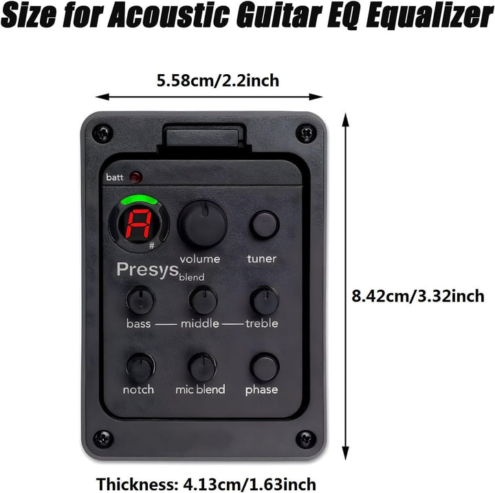 3 Band Gitarrenvorverstärker Equalizer für Akustikgitarren Guitar on Board des Preamp 301 M, 301 M