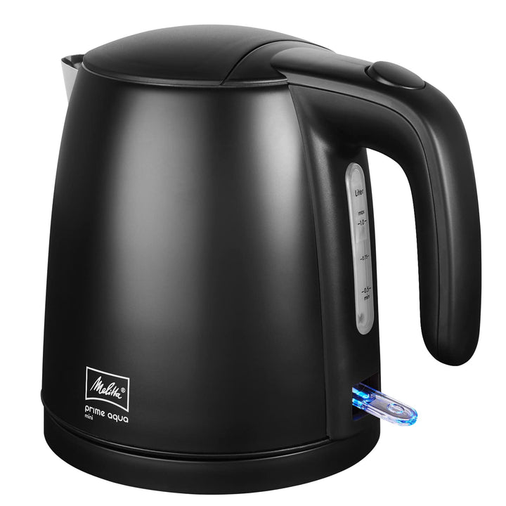 Wasserkocher 1018-02 - MELITTA - Prime Aqua mini, Edelstahl, Black Edition, 1,0 L, 2200 W, 1018-05 S