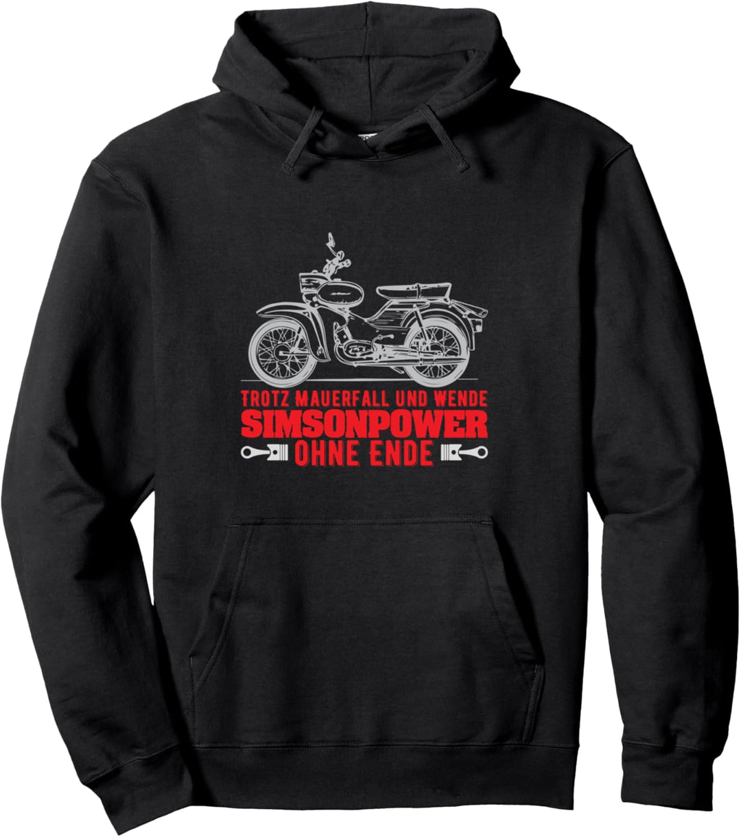 Trotz Wende Simson-Power Ohne Ende DDR Simson Star Pullover Hoodie