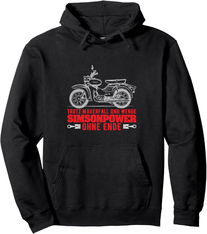 Trotz Wende Simson-Power Ohne Ende DDR Simson Star Pullover Hoodie