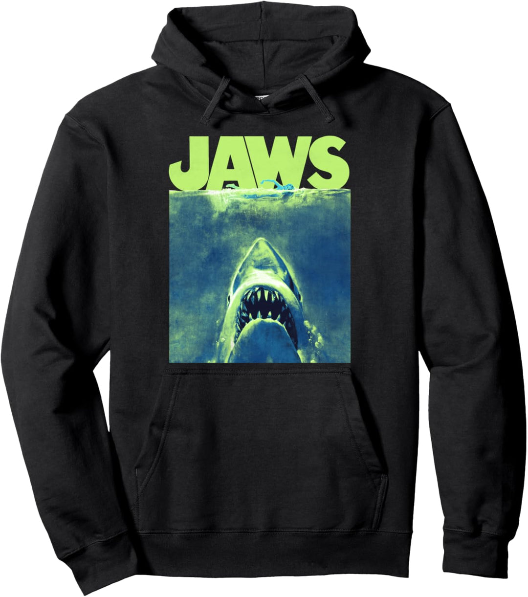 Jaws Surfacing Neon Poster Logo Pullover Hoodie