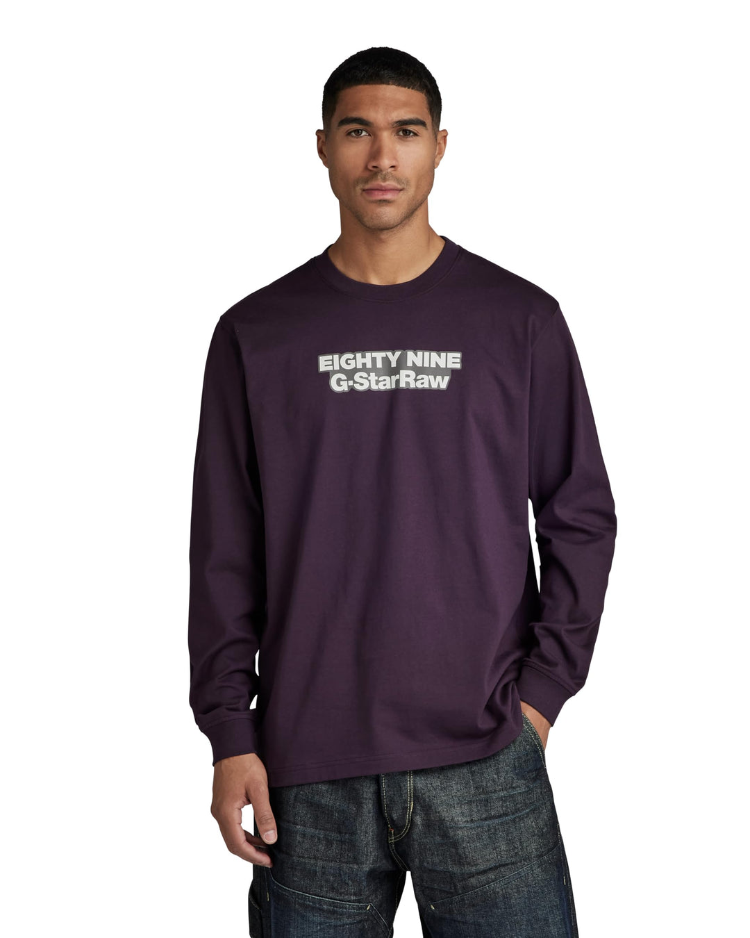 G-STAR RAW Herren Eighty Nine Graphic Loose T-Shirt L Purpur (Lt Maze D23886-c336-8880), L Purpur (L