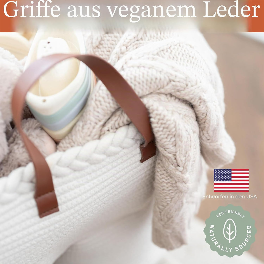 Treppenkorb für Teppich- und Holztreppen – Geschenk zum ersten Muttertag, Baumwollseil-Treppe mit Gr