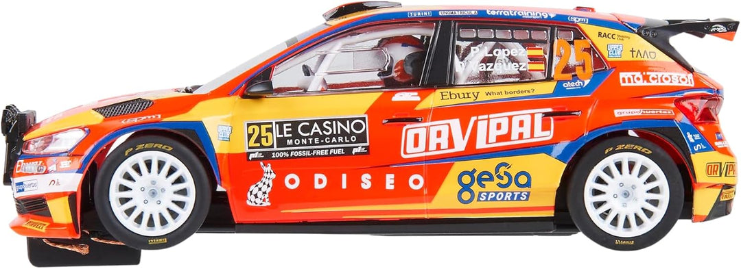 SCALEXTRIC - Klassisches Rennfahrzeug - Slotauto - Massstab 1:32 (Skoda Fabia WRC2 - Pepe López) Sko