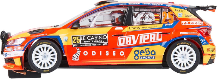 SCALEXTRIC - Klassisches Rennfahrzeug - Slotauto - Massstab 1:32 (Skoda Fabia WRC2 - Pepe López) Sko