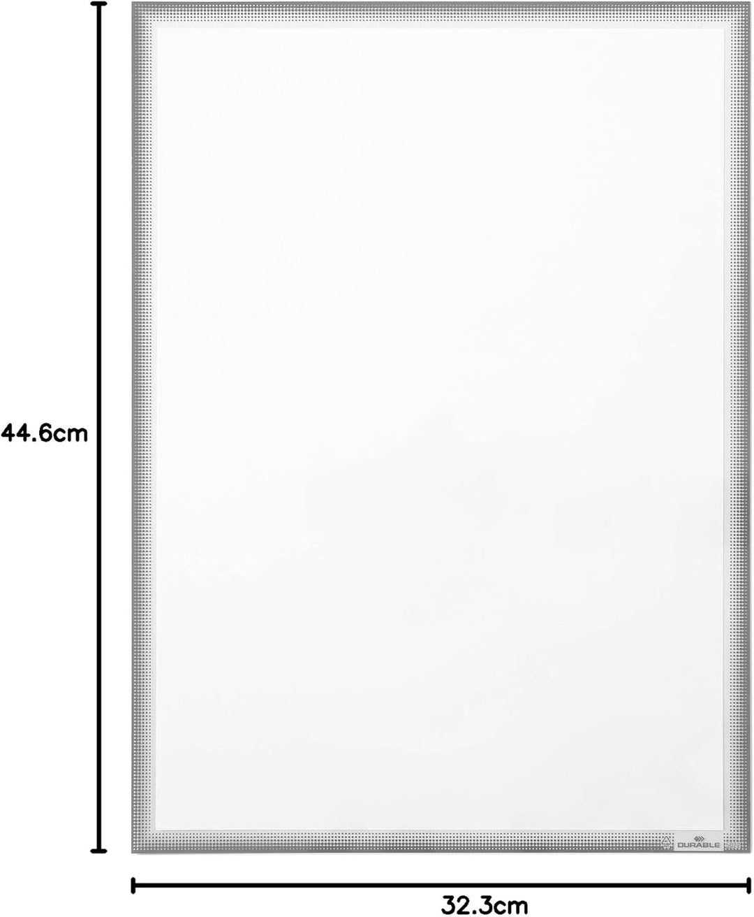 Durable 502257 Infotasche A3 statisch haftend, UV-beständig für Glasflächen, grau, 5 Stück, 5 Stück