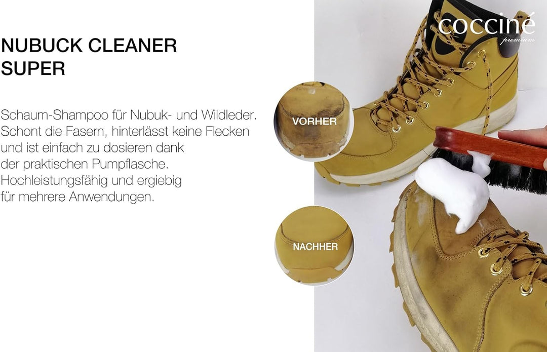 Cocciné - Universelles 3-in-1 Schuhpflege-Set, Reinigung von Schuhen, Imprägnierung von Schuhen, Dau