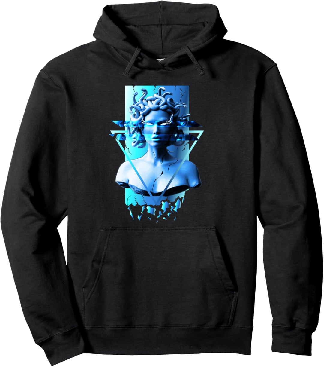 Medusa Snake - Sad Aesthetic Edgy Streetwear Pullover Hoodie