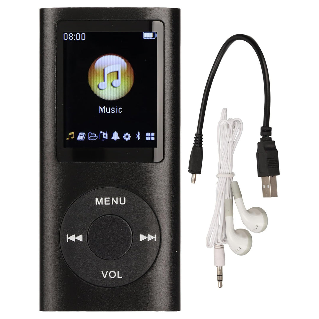 MP3 Player, Digitaler MP4-Player Tragbarer Musikplayer mit Kopfhörer, Unterstützt Bis zu 64 GB TF-Ka