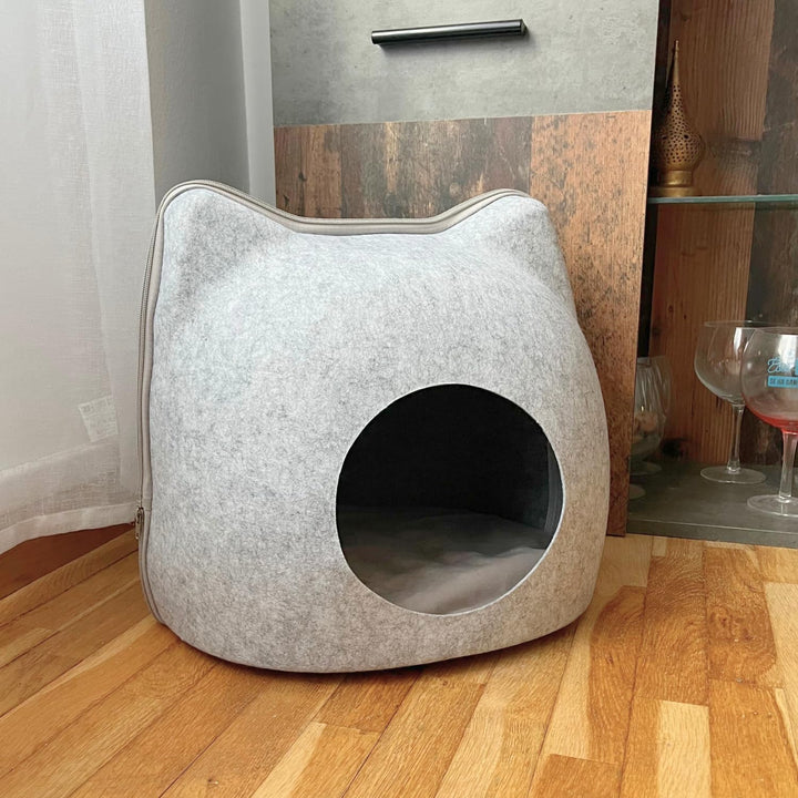Katzenhöhle Filz für Katzen. Katzen Bett. Bed Rest. Cat Bed. Katzenbett Höhle und Katzen Kissen Inbe