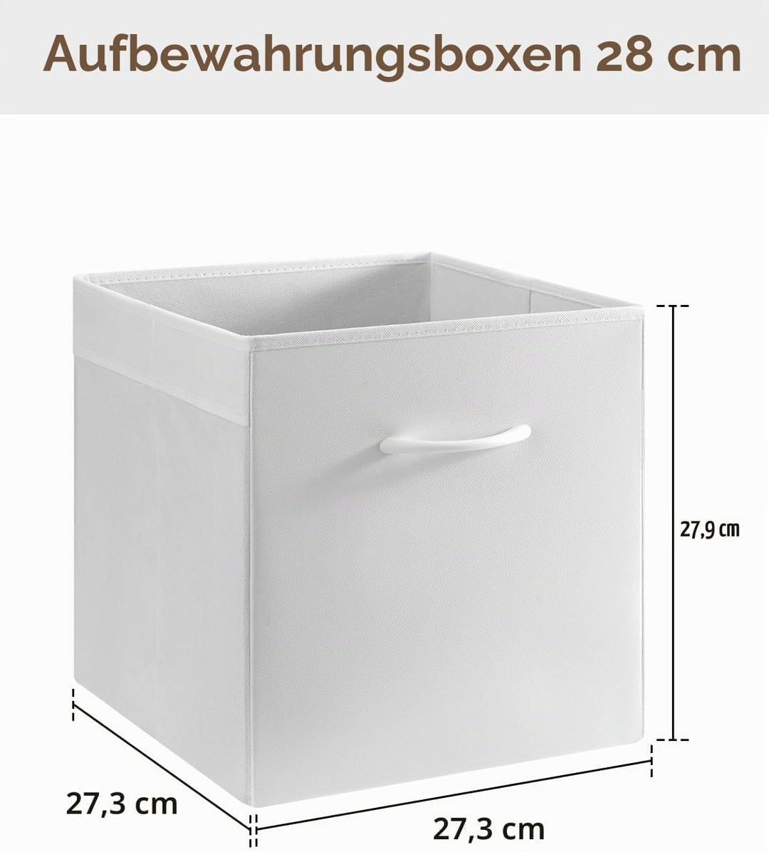 StorageWorks Aufbewahrungswürfel, 27 × 27 cm Körbe Aufbewahrung für Kallax Regal, Aufbewahrungsboxen