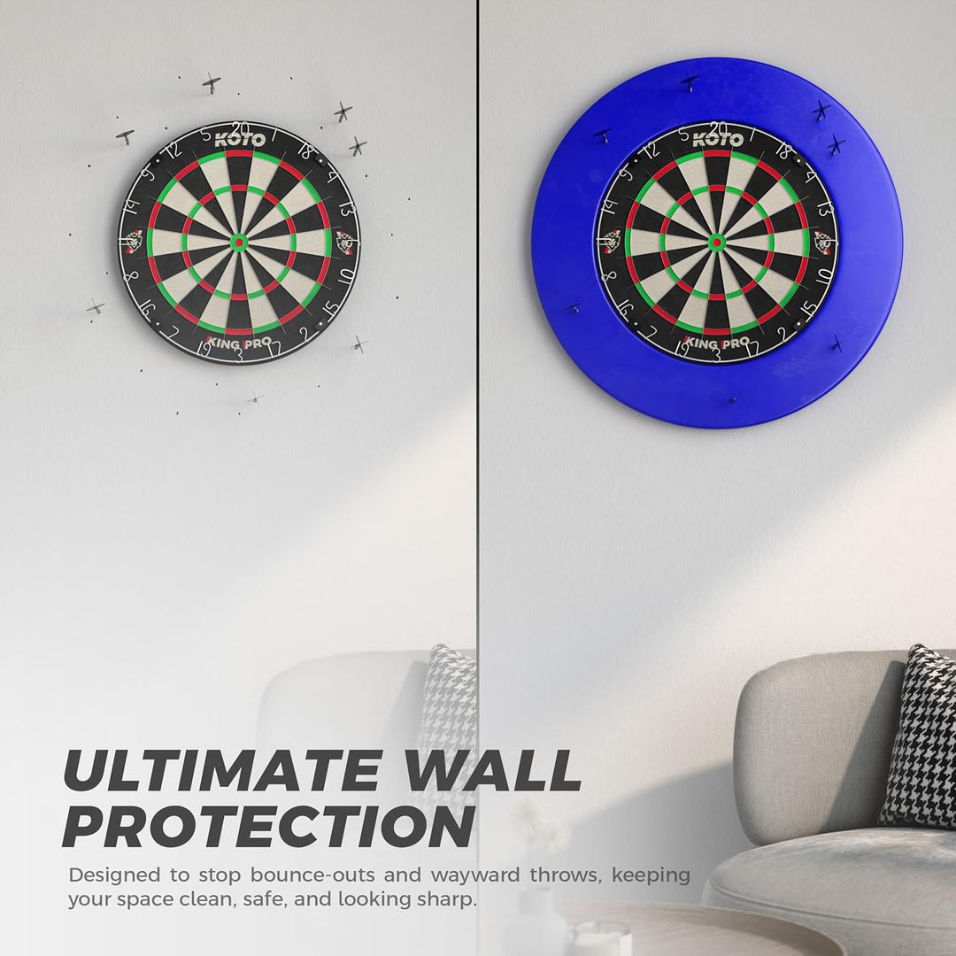 KOTO Dartscheiben Surround Blau, dartscheibe schutzring für unterwegs, Einfach EIN zu packen und mit