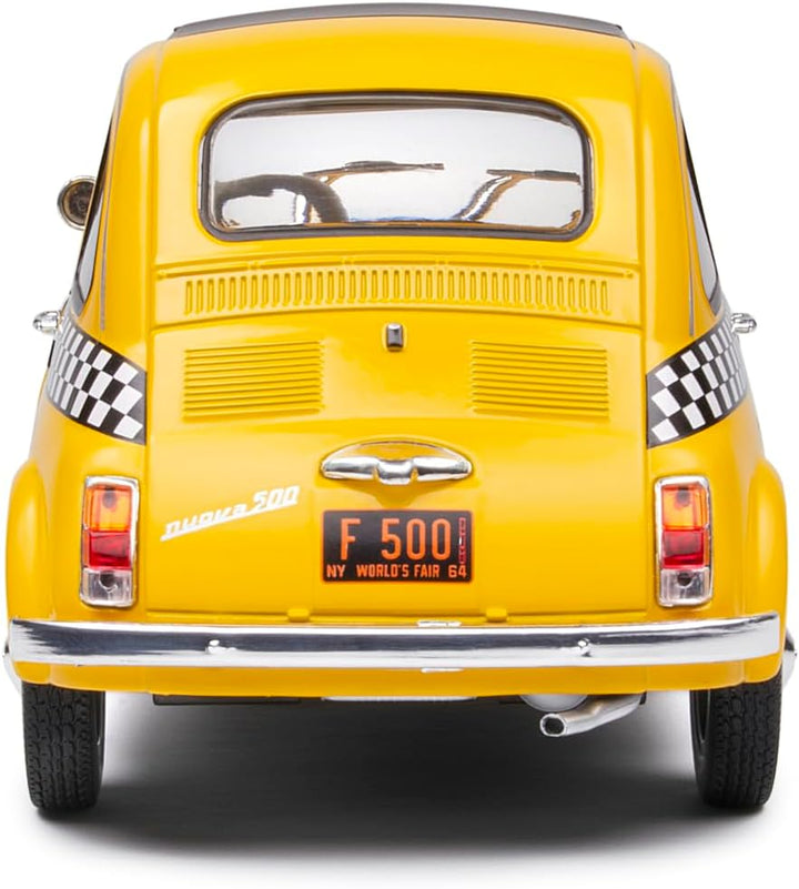 Solido FIAT 500 Taxi NYC, Baujahr 1965, Modellauto, Massstab 1:18, gelb S1801407