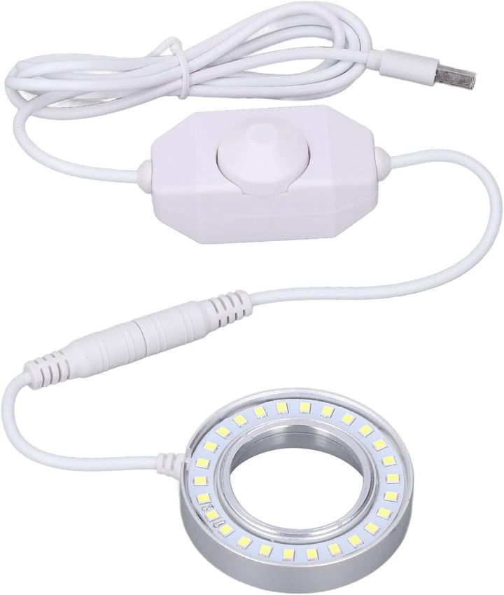 LED-Ringlicht-Illuminator für Stereomikroskope, Spiralschnalle, Einstellbare Helligkeit, LED-Mikrosk