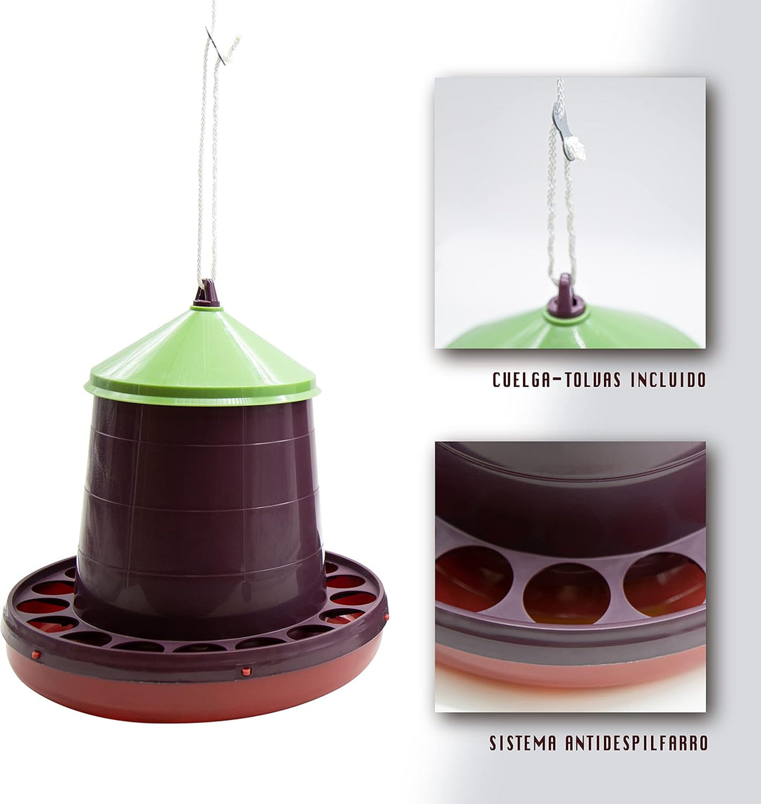 FINCA CASAREJO Pack Futtertrog 2 Kg + Tränke 3 L für Hühner und anderes Geflügel - Futtertrog und Tr