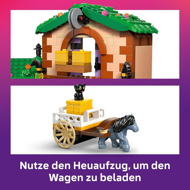 LEGO Friends Ponyhof &amp; Stall - Kreatives Spielset mit 2 Spielfiguren, 2 Mikro-Figuren und 4 Tieren -