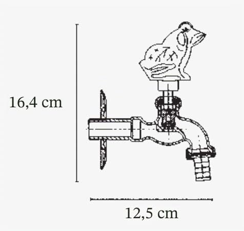 MONTSERRAT Wasserhahn für den Garten, 1/2 Zoll, dekorativ, mit Schlauchanschluss