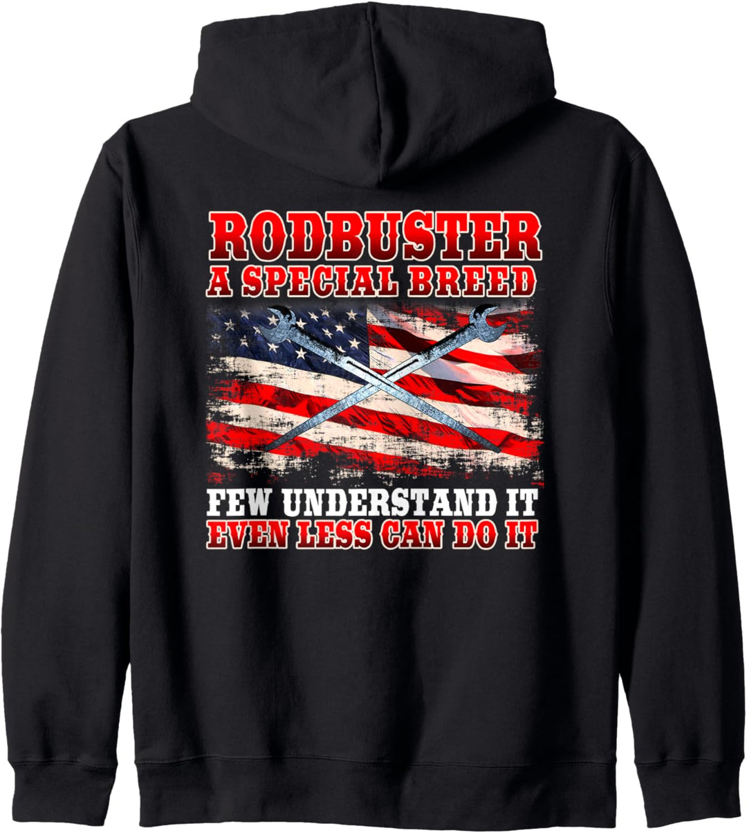 Ironworker Rodbuster Design auf der Rückseite der Kleidung Kapuzenjacke