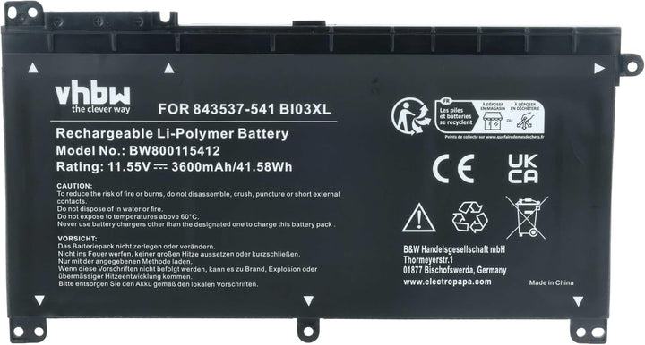 vhbw Akku kompatibel mit HP ProBook 11 G1 EE(2393117), 11 G1 EE(Z3A47EA), X360 11 G1, X360 11 G2 EE