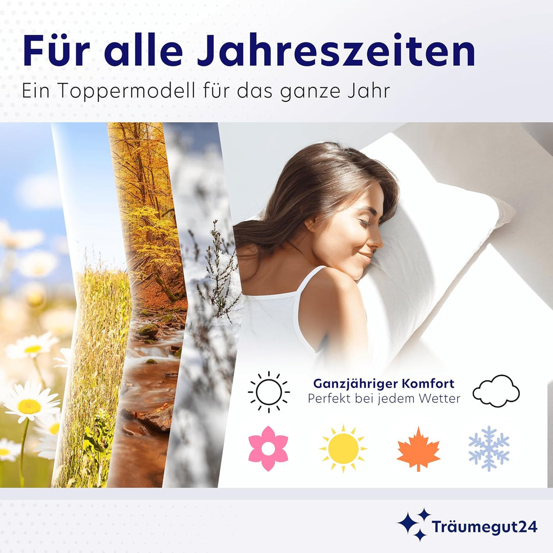 Träumegut24-10cm Ergonomische Kaltschaum Matratzenauflage Matratzentopper Matratzenschoner Topper -
