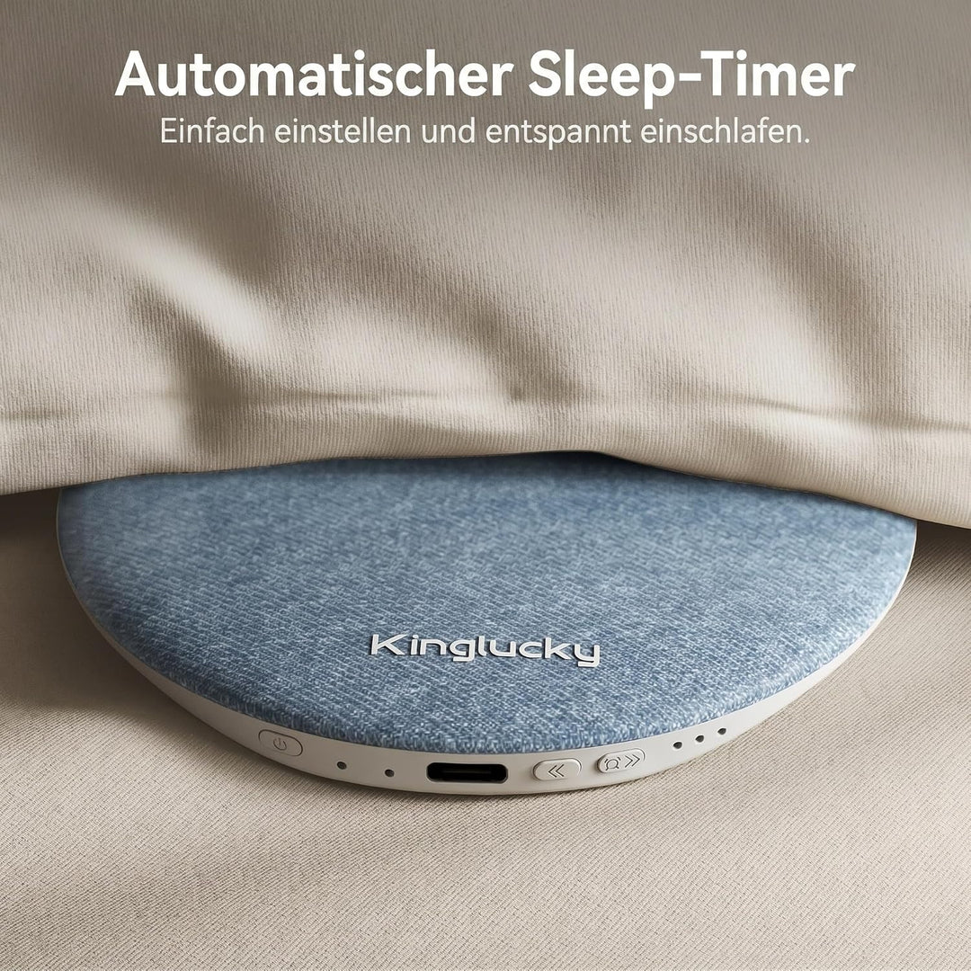 Kinglucky X50 Kissenlautsprecher Bluetooth Pillow Speaker für unter dem Kopfkissen, mit Weissem Raus