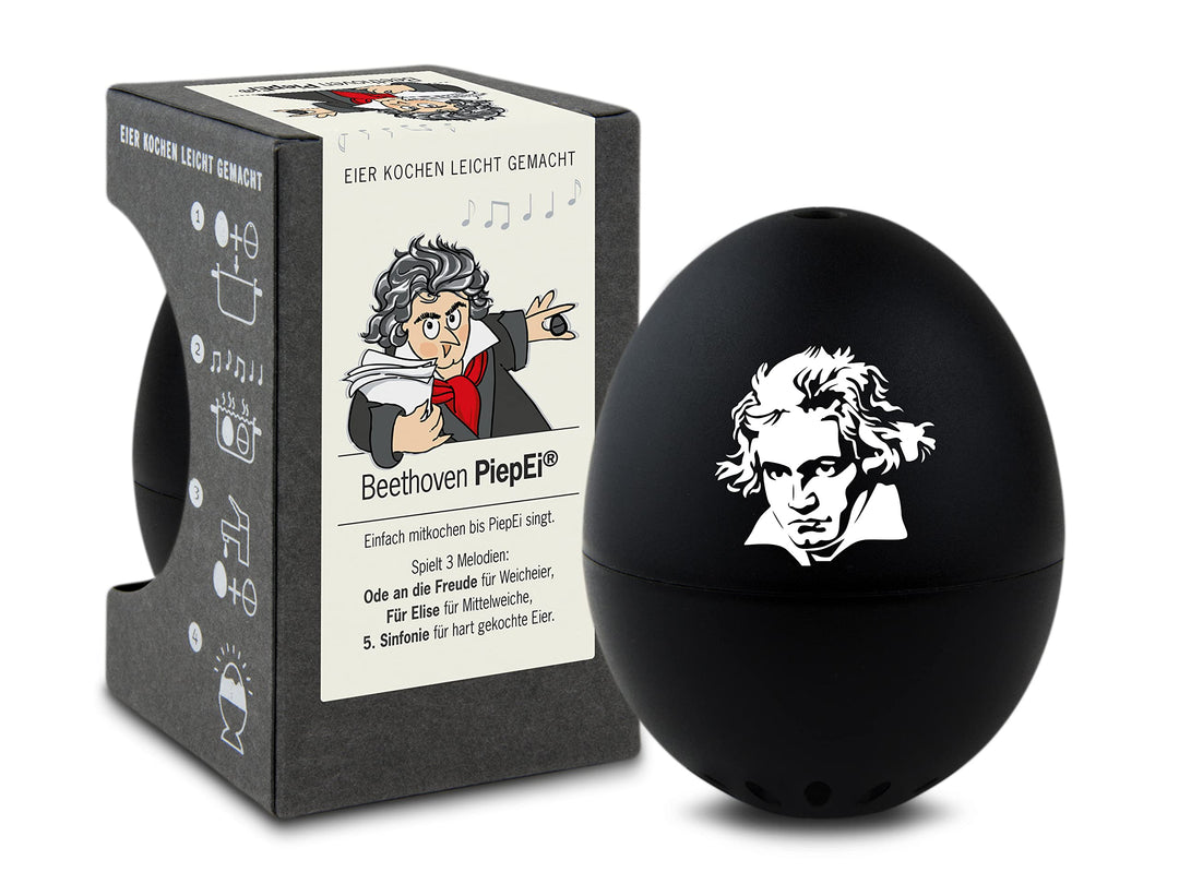 PiepEi Beethoven Singende Eieruhr zum Mitkochen - Eierkocher für 3 Härtegrade - Spielt Beethoven Sin