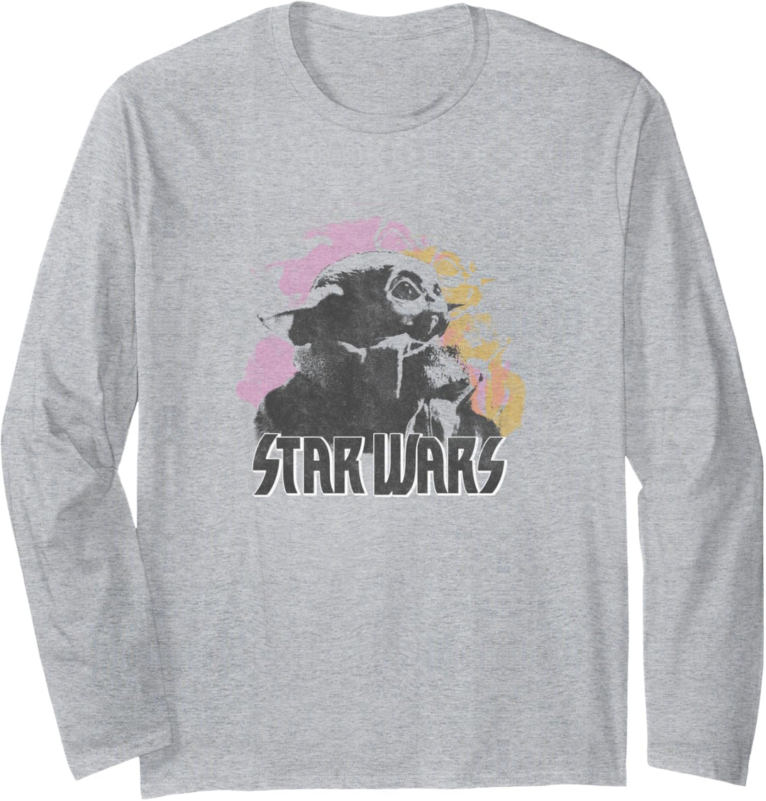 Star Wars: The Mandalorian The Child Faded Colorful Logo Langarmshirt