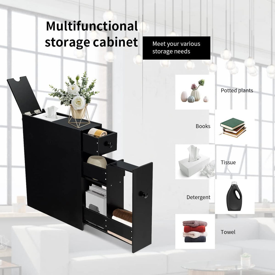 GIANTEX Nischenschrank Nischenregal, Badezimmerschrank Schubladenschrank mit 2 Schubladen, Seitensch