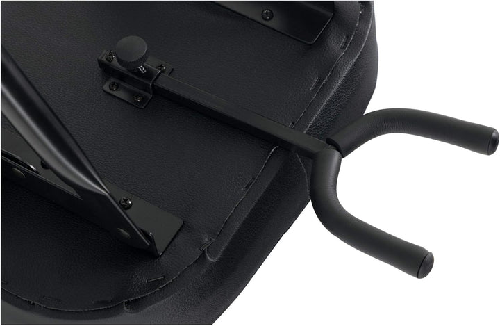 Rocktile Gitarrenhocker mit Gitarrenhalter - Hocker und Ständer in einem - rechteckige Sitzfläche -
