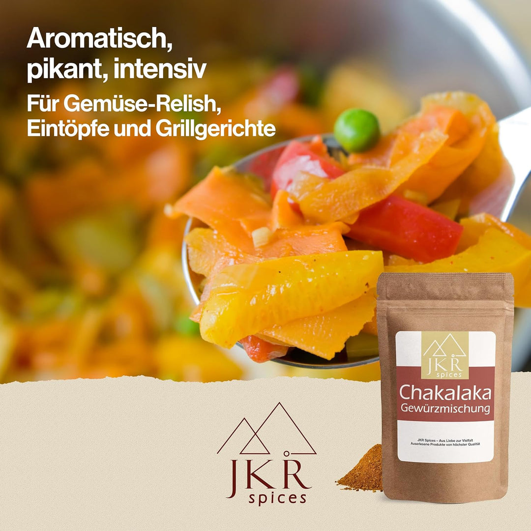 JKR Spices® 1000g Chakalaka Gewürz - Gewürz Mix für afrikanische Saucen | Gewürzmischung für Chakala