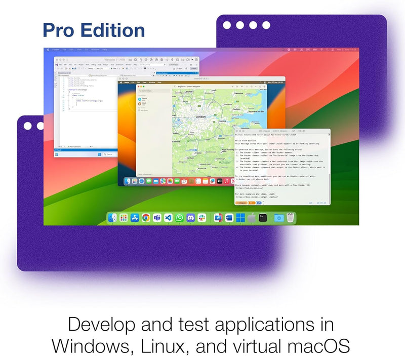Parallels Desktop 18 for Mac Pro Edition | Run Windows on Mac Virtual Machine Software | 1 Year Subs