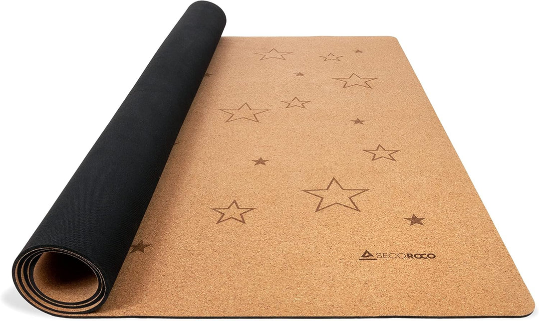 Secoroco Spielmatte aus Kork. Schadstofffreie Krabbelmatte für Babys und Kinder. Sterne 160x110 cm 1