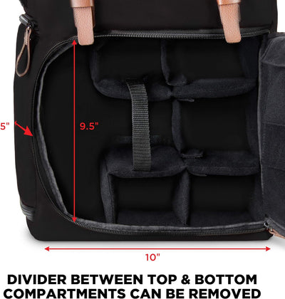 GOgroove Kamera Rucksack für Spiegelreflexkameras: DSLR Backpack ideal für Reisen, ausreichend Platz