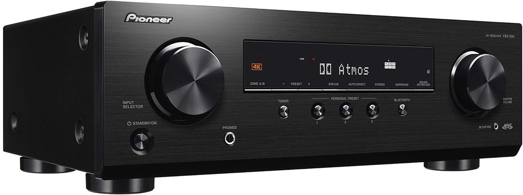 Pioneer VSX-534D(B) Receiver (5x150 Watt, Dolby Atmos, DTS:X, MCACC, Advanced Sound Retriever, AM/FM