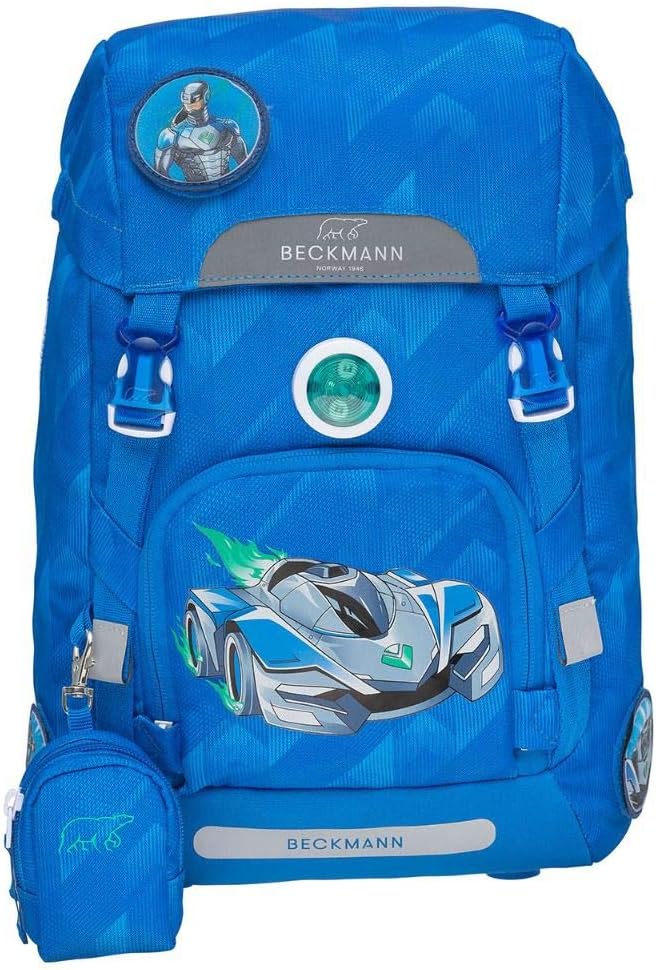 Ranzenfee&Koffertroll Beckmann Classic Supercar Blue Schulranzen Set 6tlg. Exclusiv Kollektion