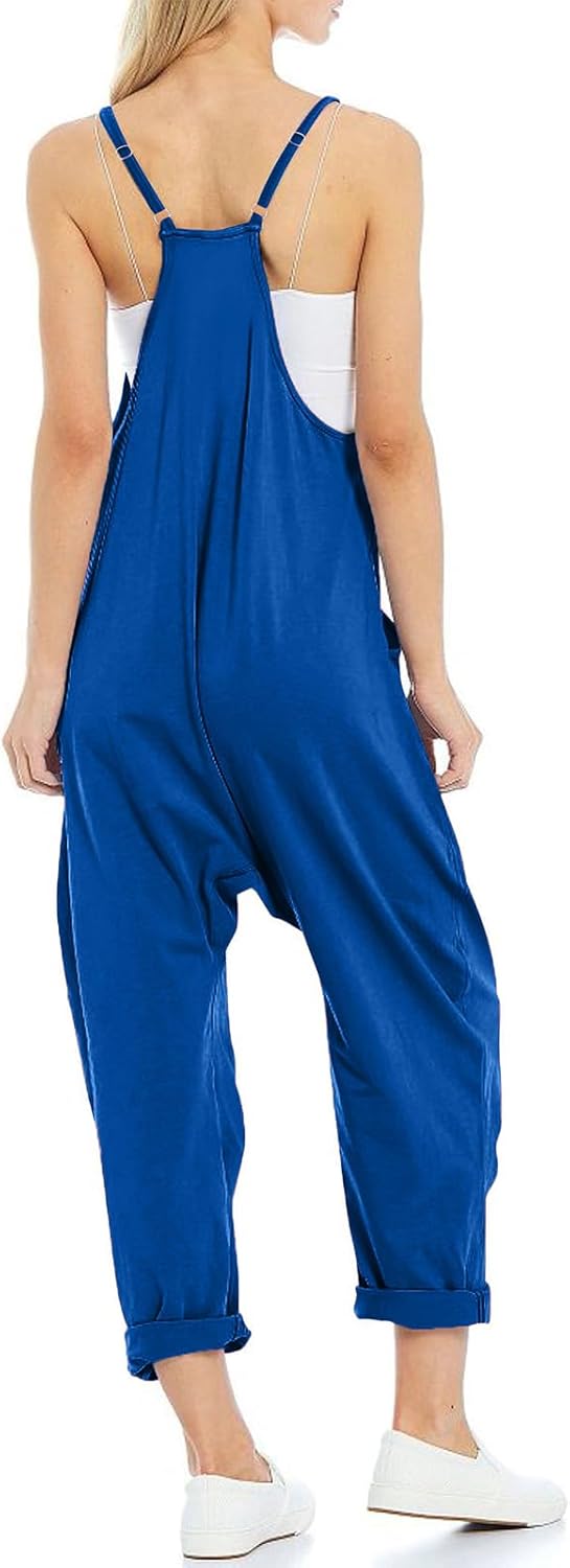VUTRU Stylischer Damen Sommer Overall – Ärmelloser Jumpsuit mit lockerer Passform,V-Ausschnitt,trend