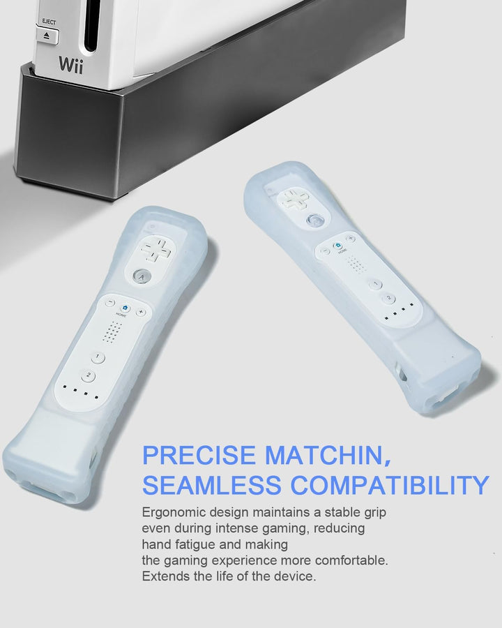 TechKen 2 Pack Motion Plus Adapter mit Silicon Case Sensor für Wii Remote Controller 2 Montion Plus+