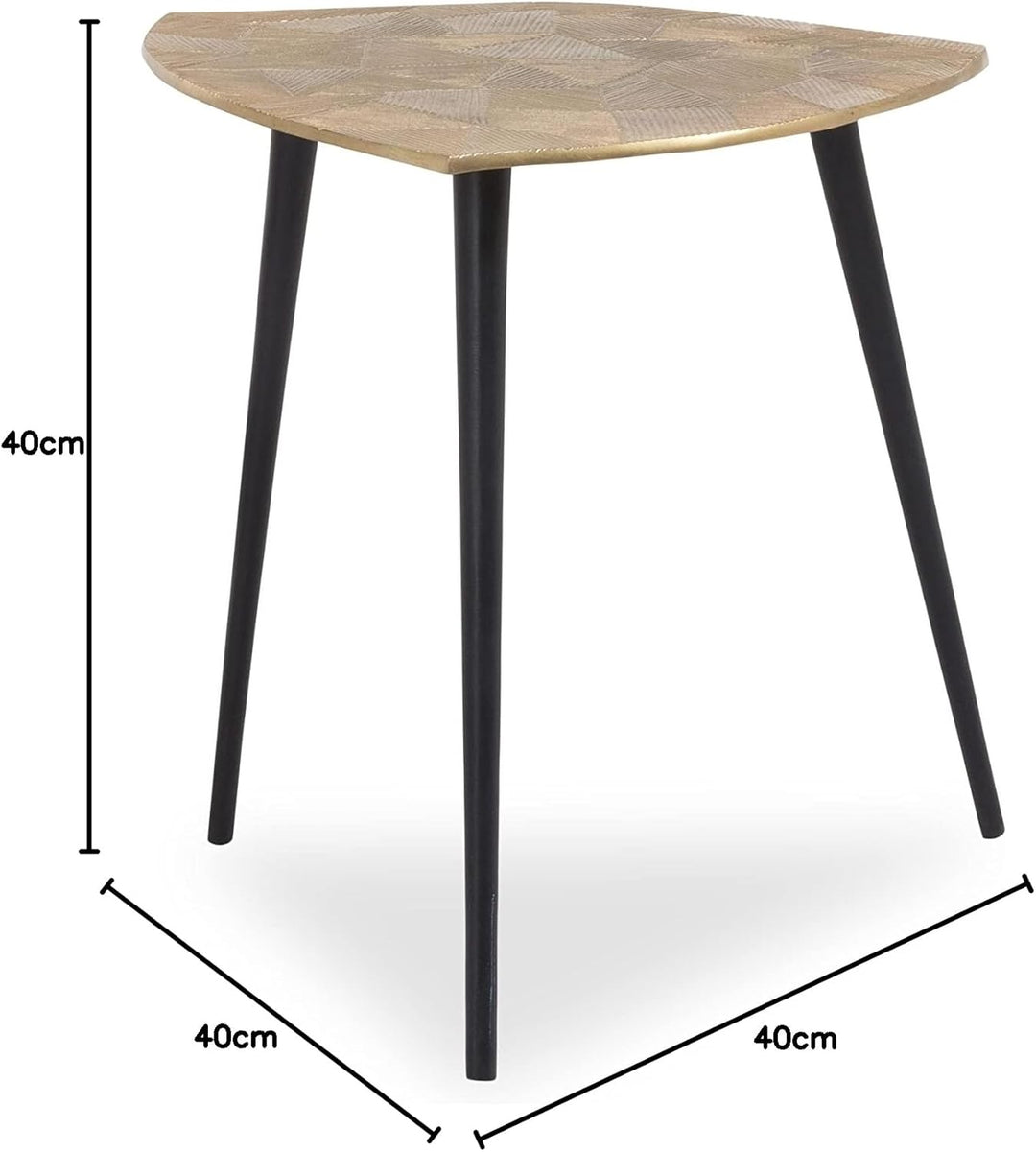 M2 Kollektion Singh 1 Couchtisch/Beistelltisch/Tischset, Metall, gold, Durchmesser, Höhe 40cm